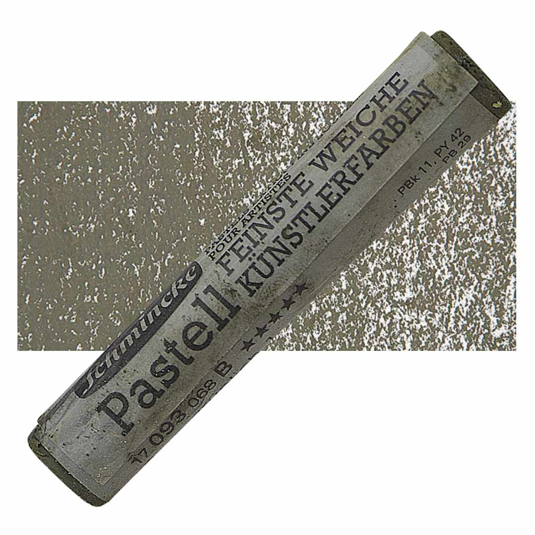 Open in modal - Schmincke Soft Pastel - Greenish Gray 1 B pastel and swatch