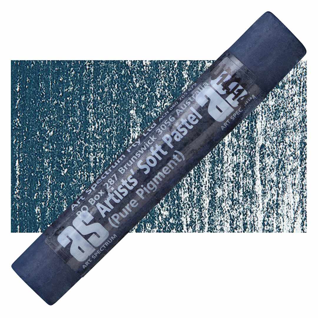 Open in modal - Art Spectrum Artists' Soft Pastel - Phthalo Blue 530N pastel and swatch