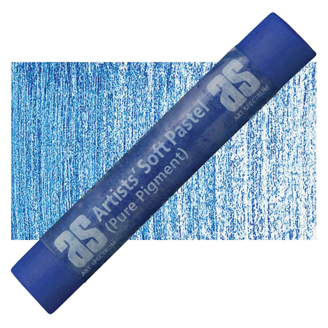 Open in modal - Art Spectrum Artists' Soft Pastel - Phthalo Blue 530P pastel and swatch