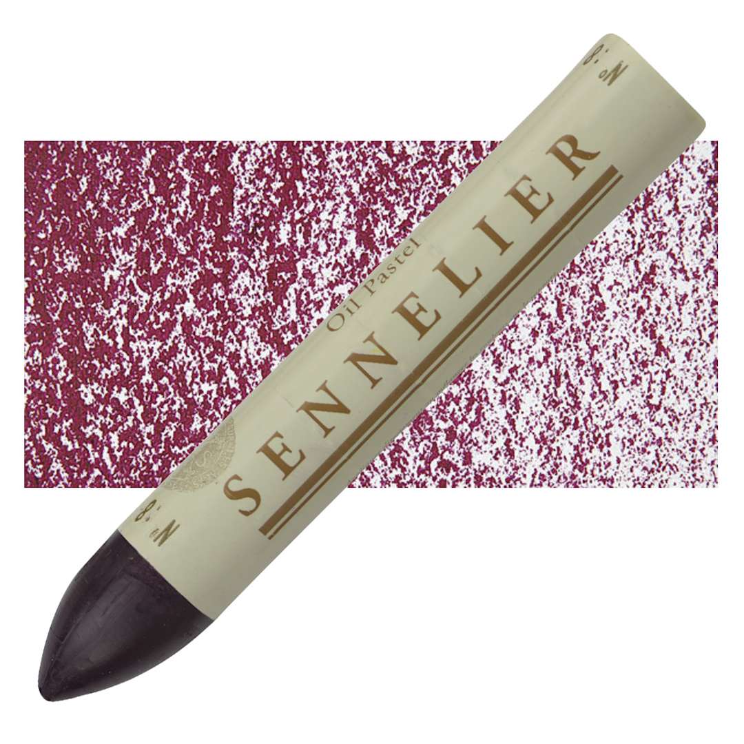 Open in modal - Sennelier Oil Pastel Grand - Bordeaux oil pastel and swatch