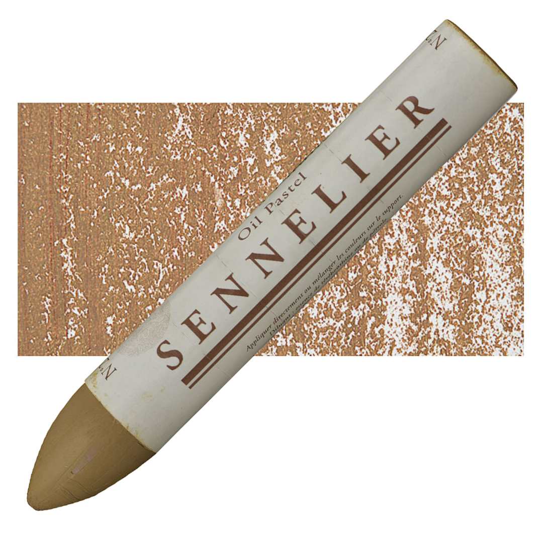 Open in modal - Sennelier Oil Pastel Grand - Earth Brown oil pastel and swatch