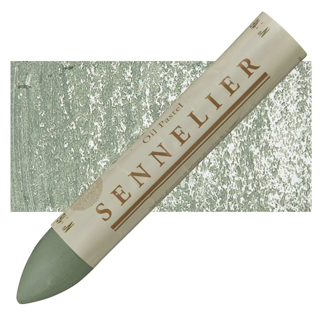 Open in modal - Sennelier Oil Pastel Grand - Gray Green oil pastel and swatch