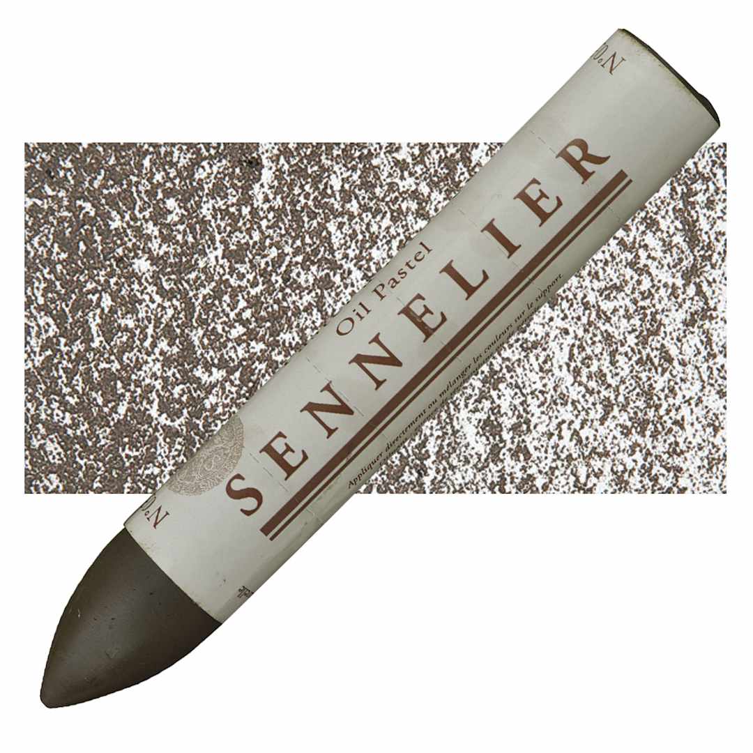 Open in modal - Sennelier Oil Pastel Grand - Raw Umber oil pastel and swatch