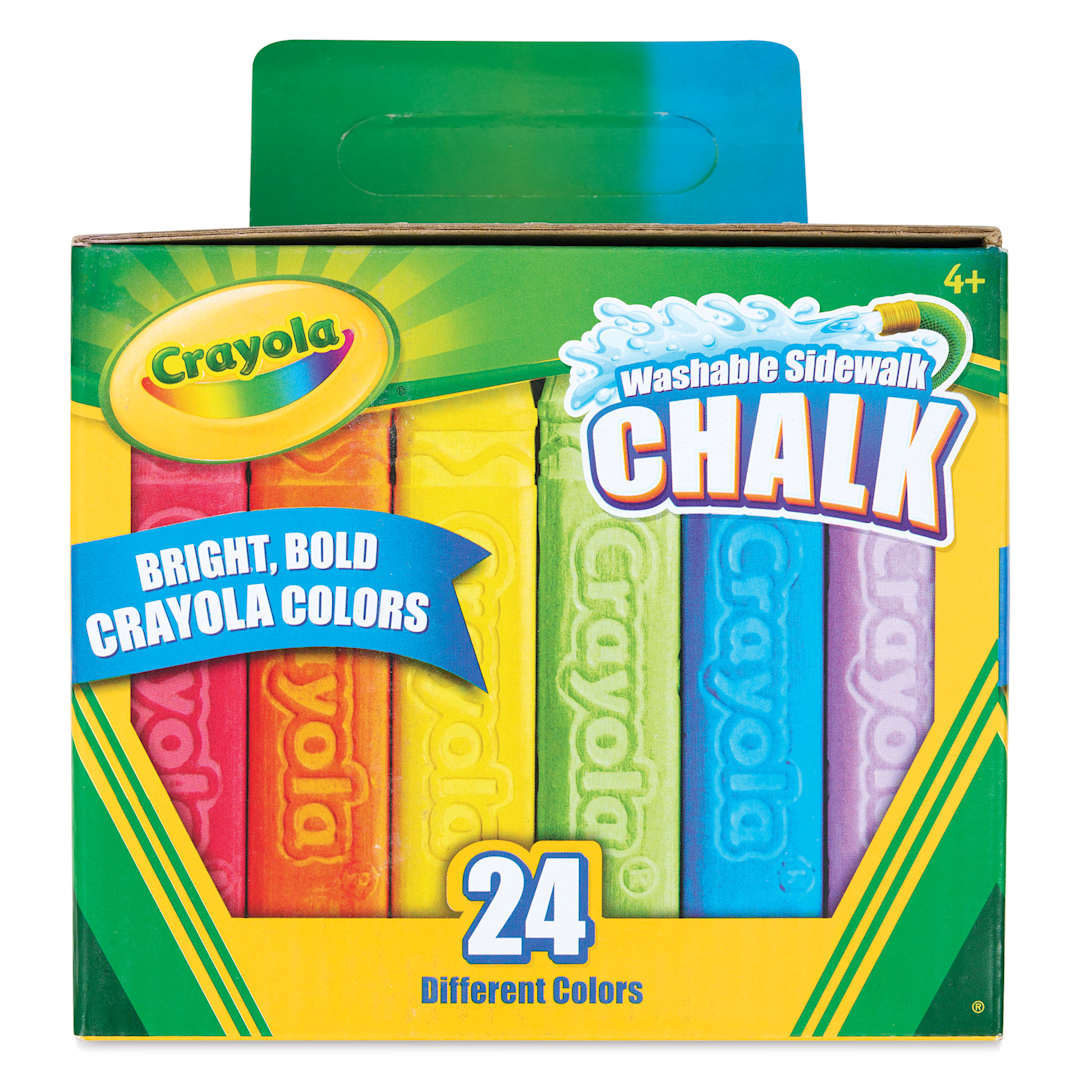 Open in modal - Crayola Washable Sidewalk Chalk - Assorted Colors, Set of 24, front of the packaging