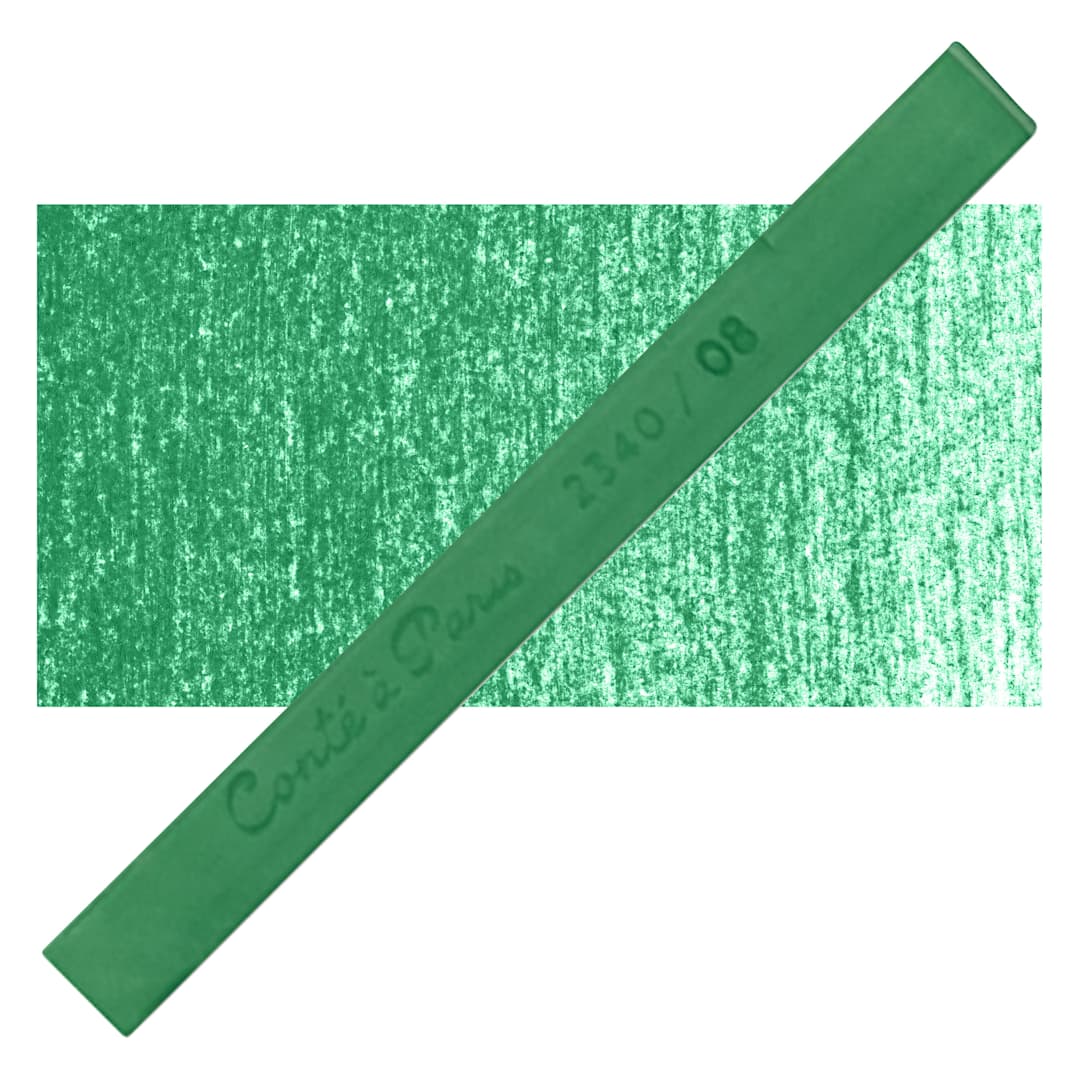 Open in modal - Conté à Paris Colour Pastel Carré - Light Green 08, Single Carré and swatch