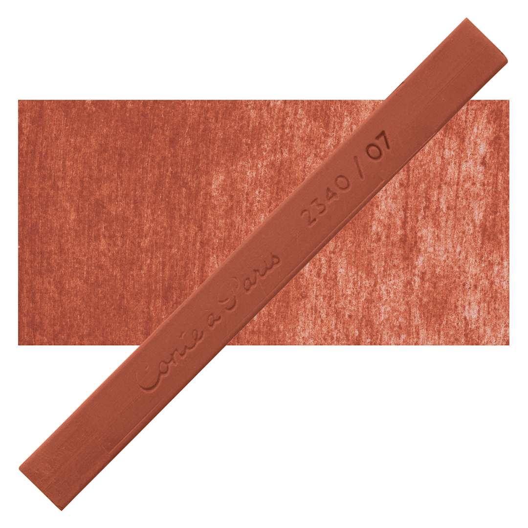 Open in modal - Conté à Paris Colour Pastel Carré - Red Brown 07, Single Carré and swatch