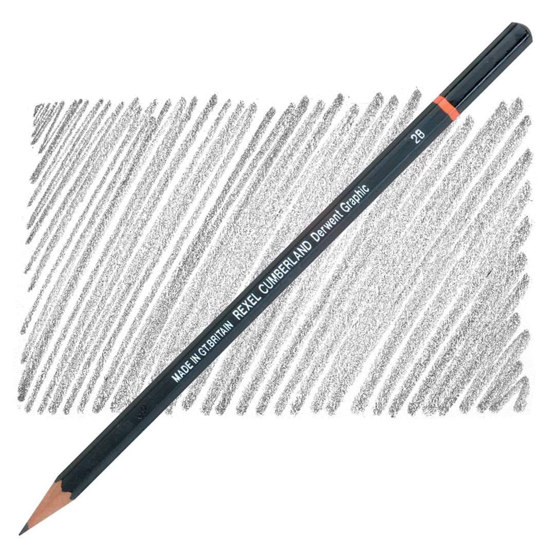 Open in modal - Derwent Graphic Pencil - Hardness 2B pencil and swatch