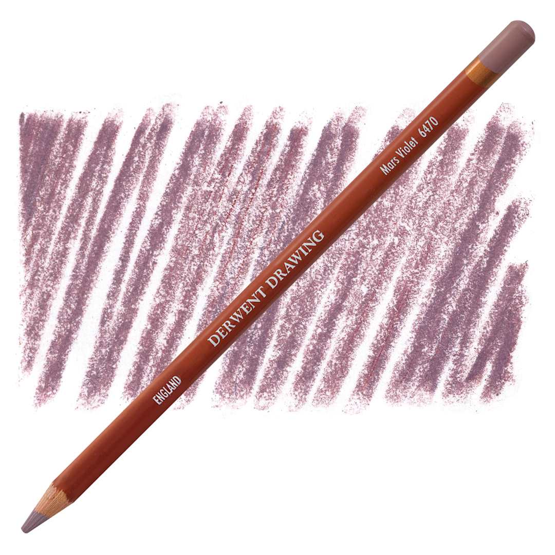 Open in modal - Derwent Drawing Pencil - Mars Violet pencil and swatch