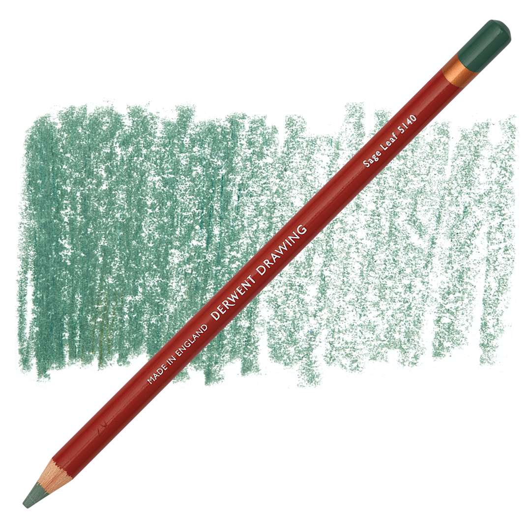 Open in modal - Derwent Drawing Pencil - Sage Leaf pencil and swatch