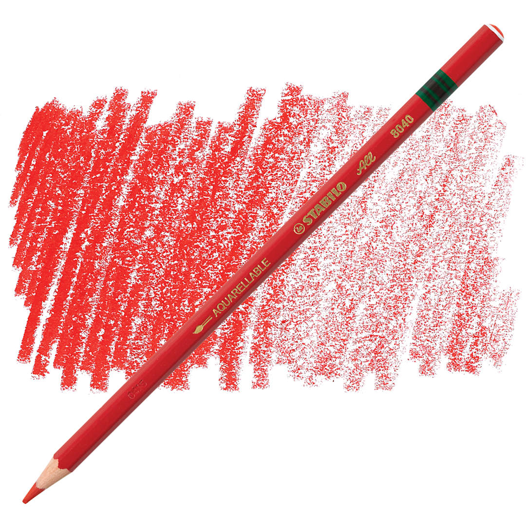 Open in modal - Stabilo Colored Marking Pencil - Red pencil and swatch