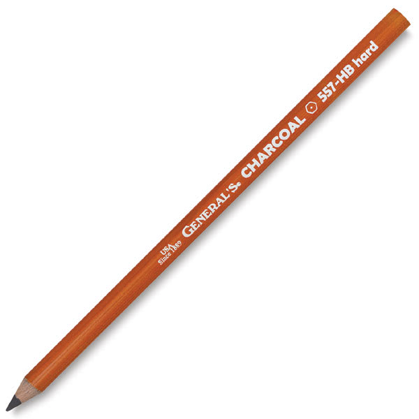 Open in modal - General's Charcoal Pencils - Black, HB. Single pencil.