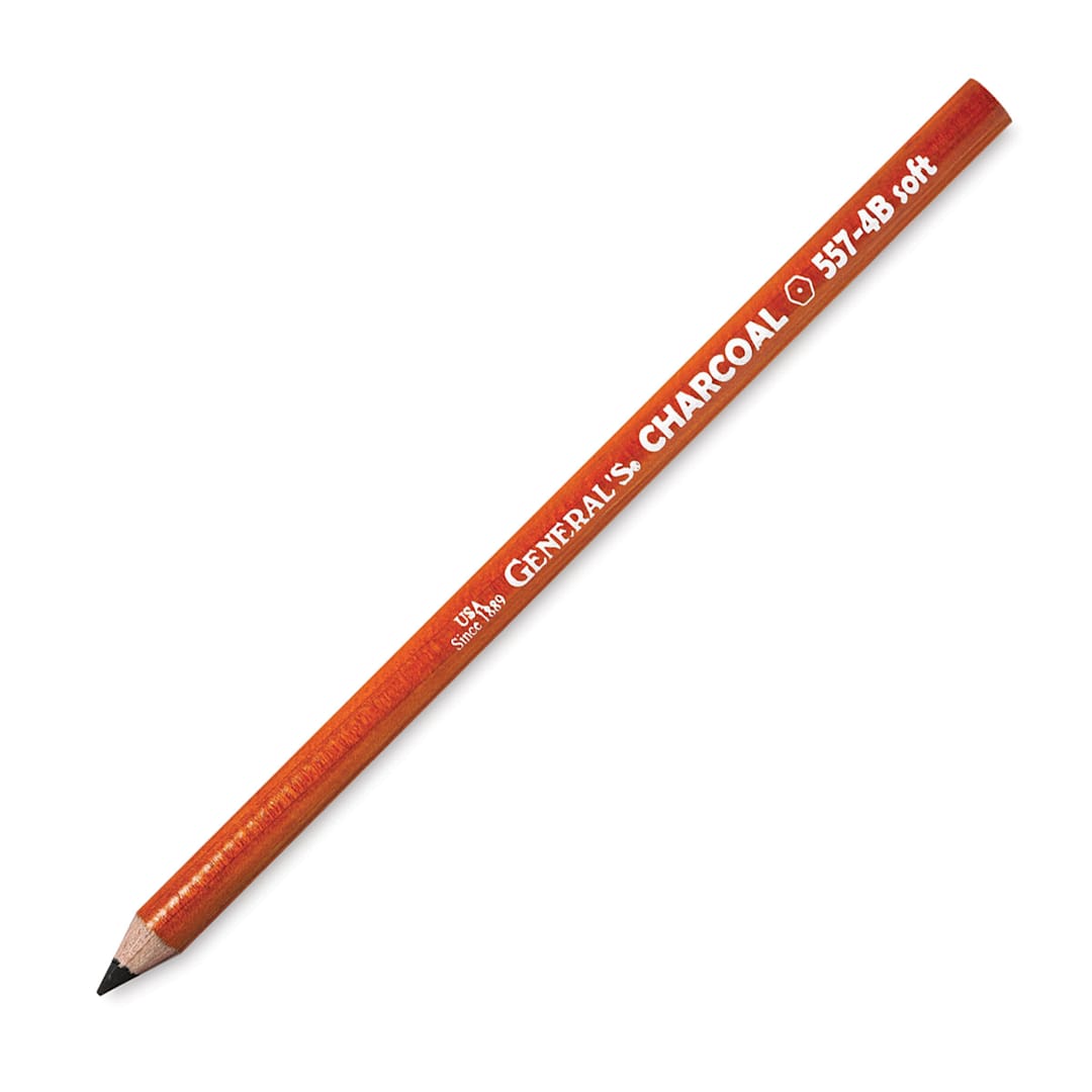 Open in modal - General's Charcoal Pencil - Black, 4B