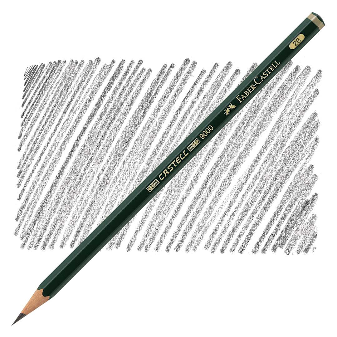 Open in modal - Faber-Castell 9000 Pencil - Graphite, 2B pencil and swatch