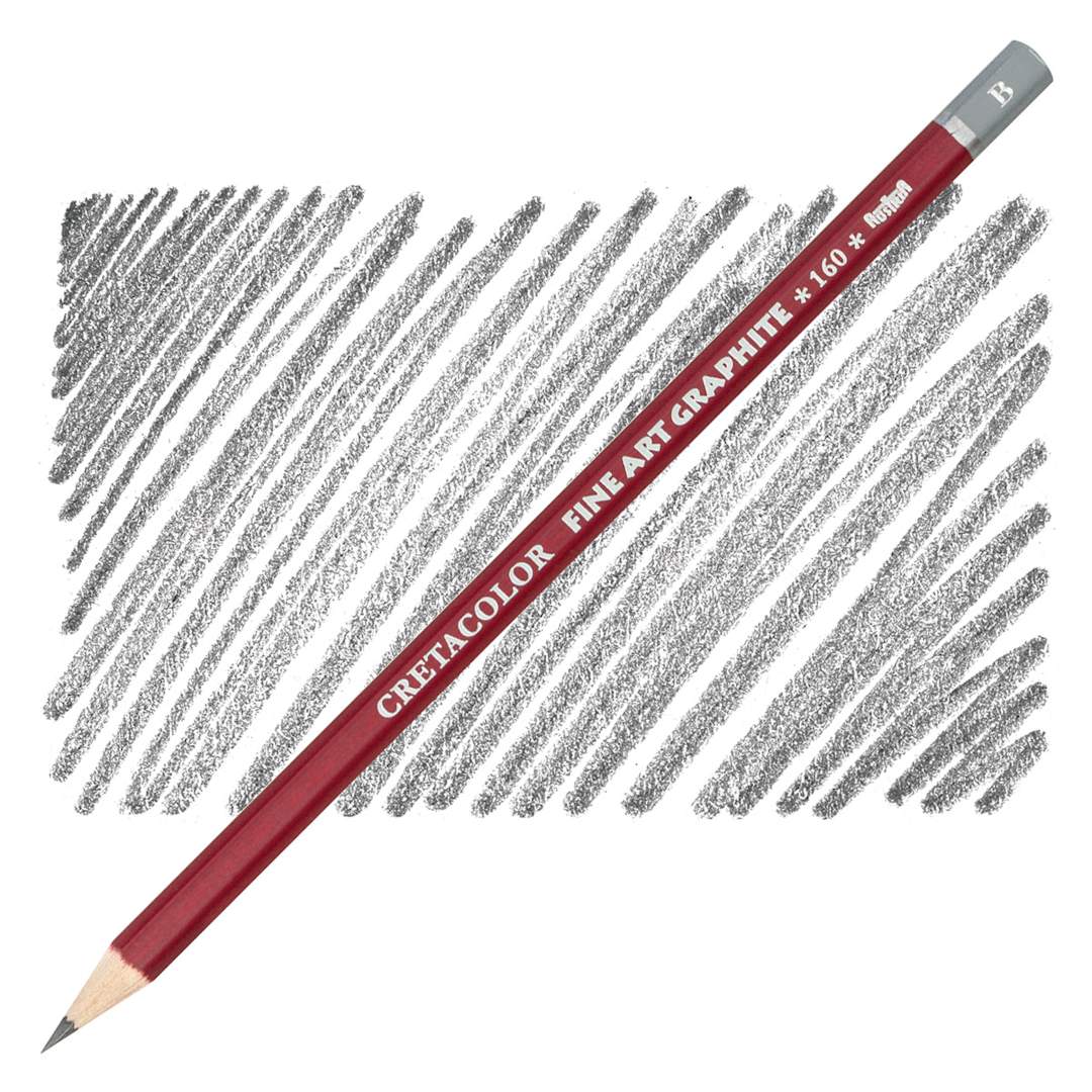 Open in modal - Cretacolor Fine Art Graphite Pencil - B pencil and swatch