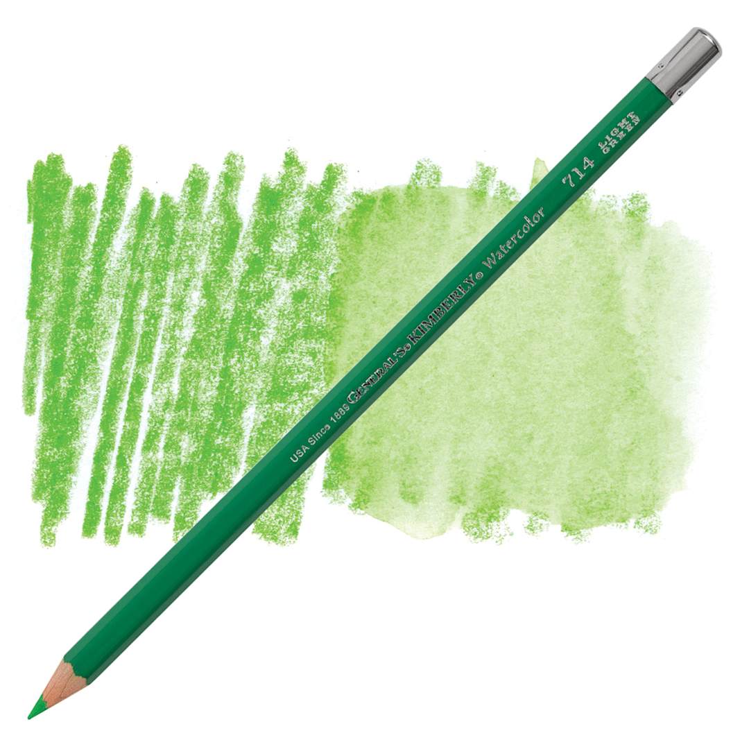 Open in modal - General's Kimberly Watercolor Pencil - Light Green pencil and swatch