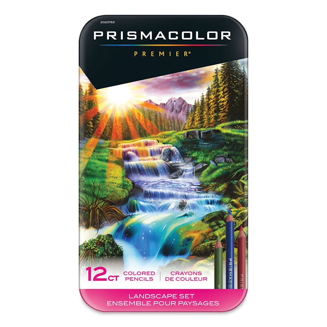 Open in modal - Prismacolor Premier Colored Pencils - Set of 12, Landscape Colors, front of packaging