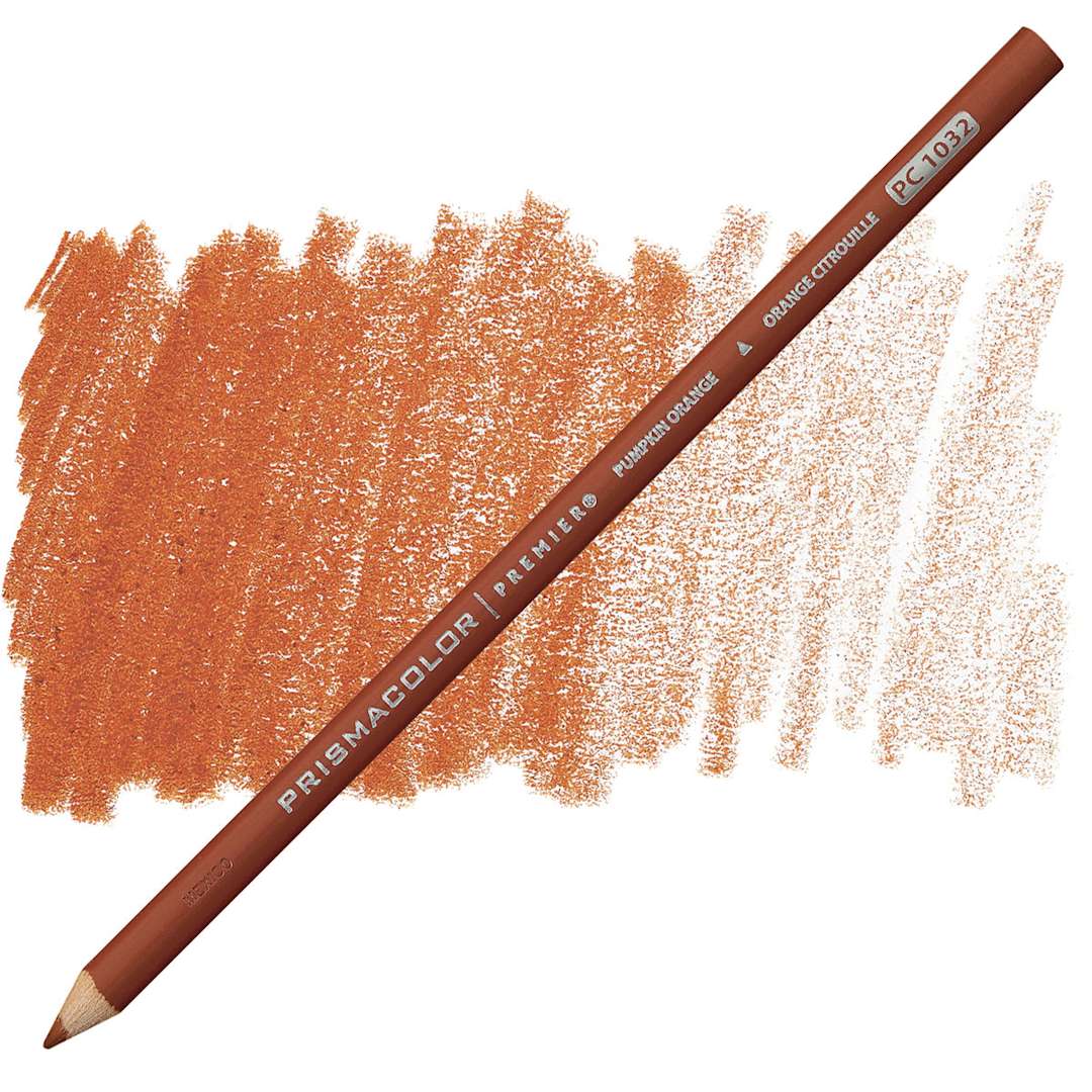Open in modal - Prismacolor Premier Colored Pencil - Pumpkin Orange pencil and swatch