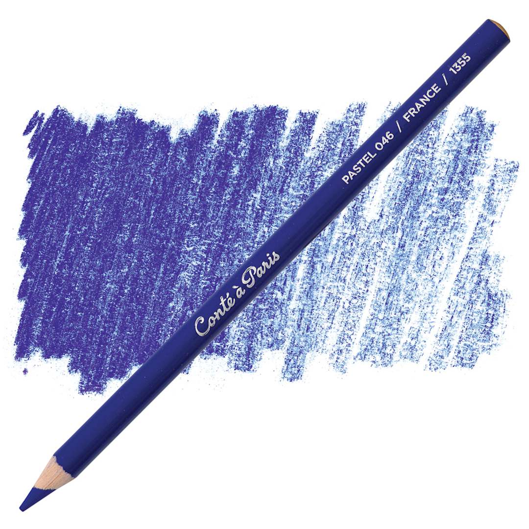 Open in modal - Conté à Paris Pastel Pencil - Dark Ultramarine pencil and swatch