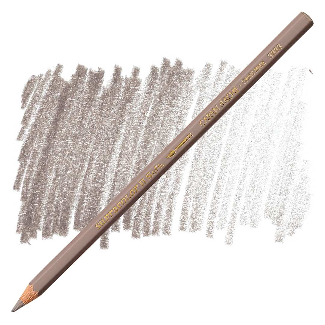 Open in modal - Caran d'Ache Supracolor Soft Aquarelle Pencil - Brownish Beige pencil and swatch