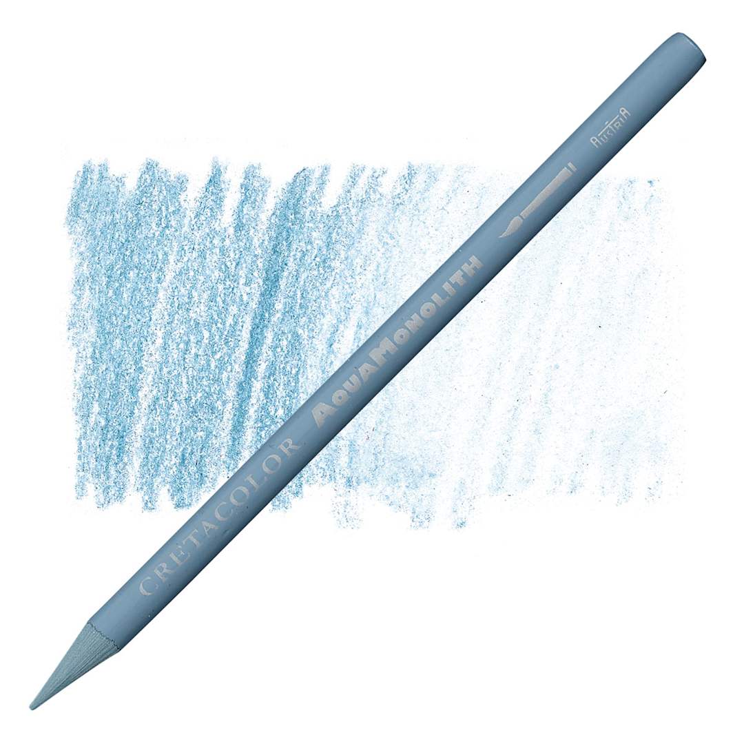 Open in modal - Cretacolor Aqua Monolith Woodless Watercolor Pencil - Blue Gray pencil and swatch
