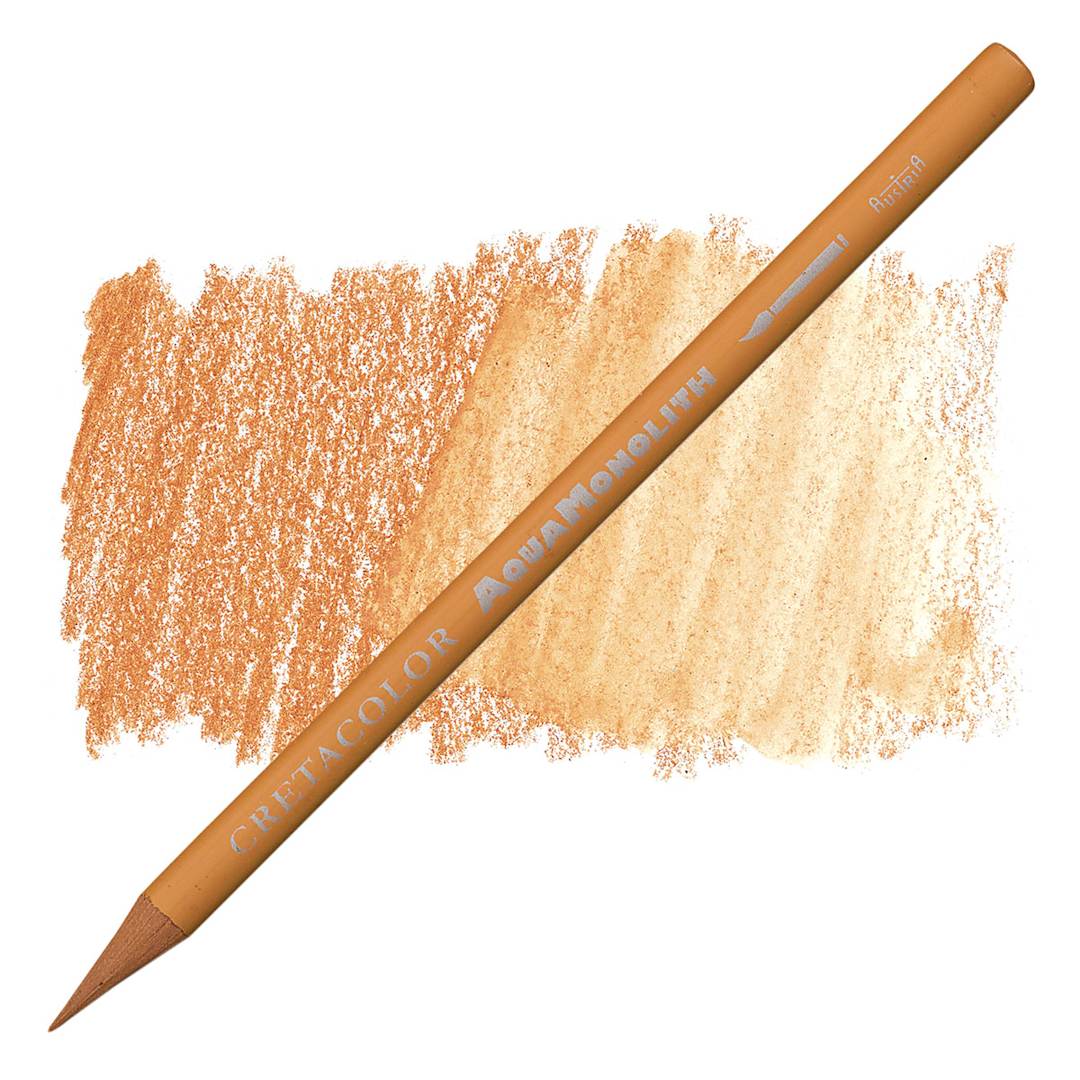 Open in modal - Cretacolor Aqua Monolith Woodless Watercolor Pencil - Sienna Natural pencil and swatch