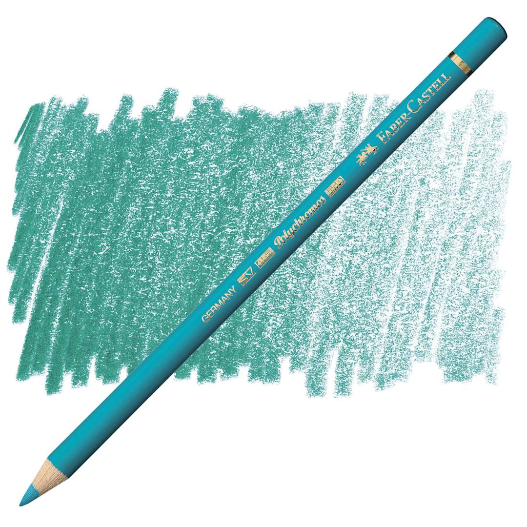 Open in modal - Faber-Castell Polychromos Pencil - Cobalt Green pencil and swatch