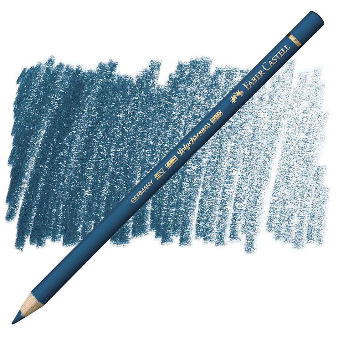 Open in modal - Faber-Castell Polychromos Pencil - Helio Turquoise pencil and swatch