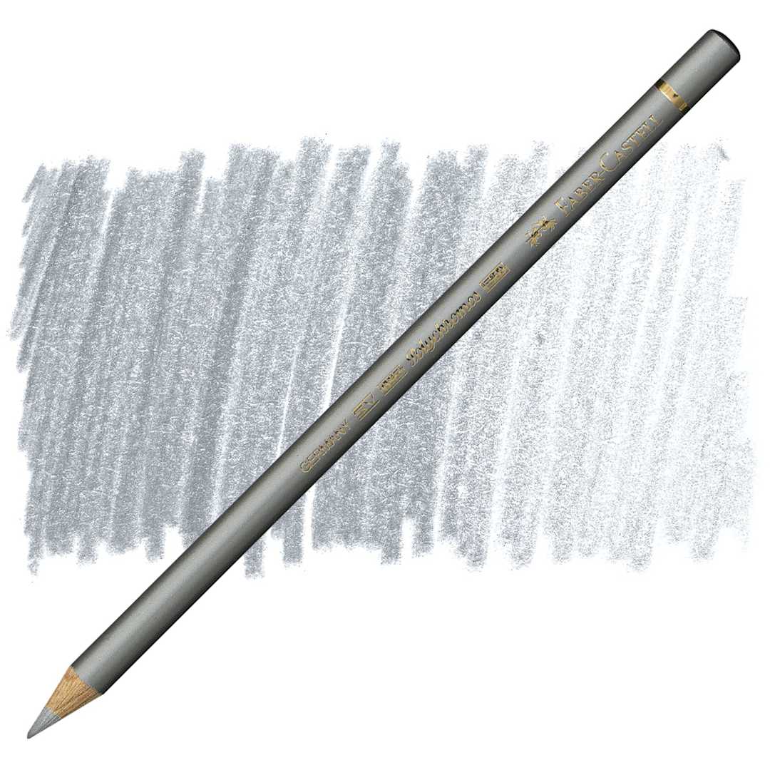 Open in modal - Faber-Castell Polychromos Pencil - Silver pencil and swatch