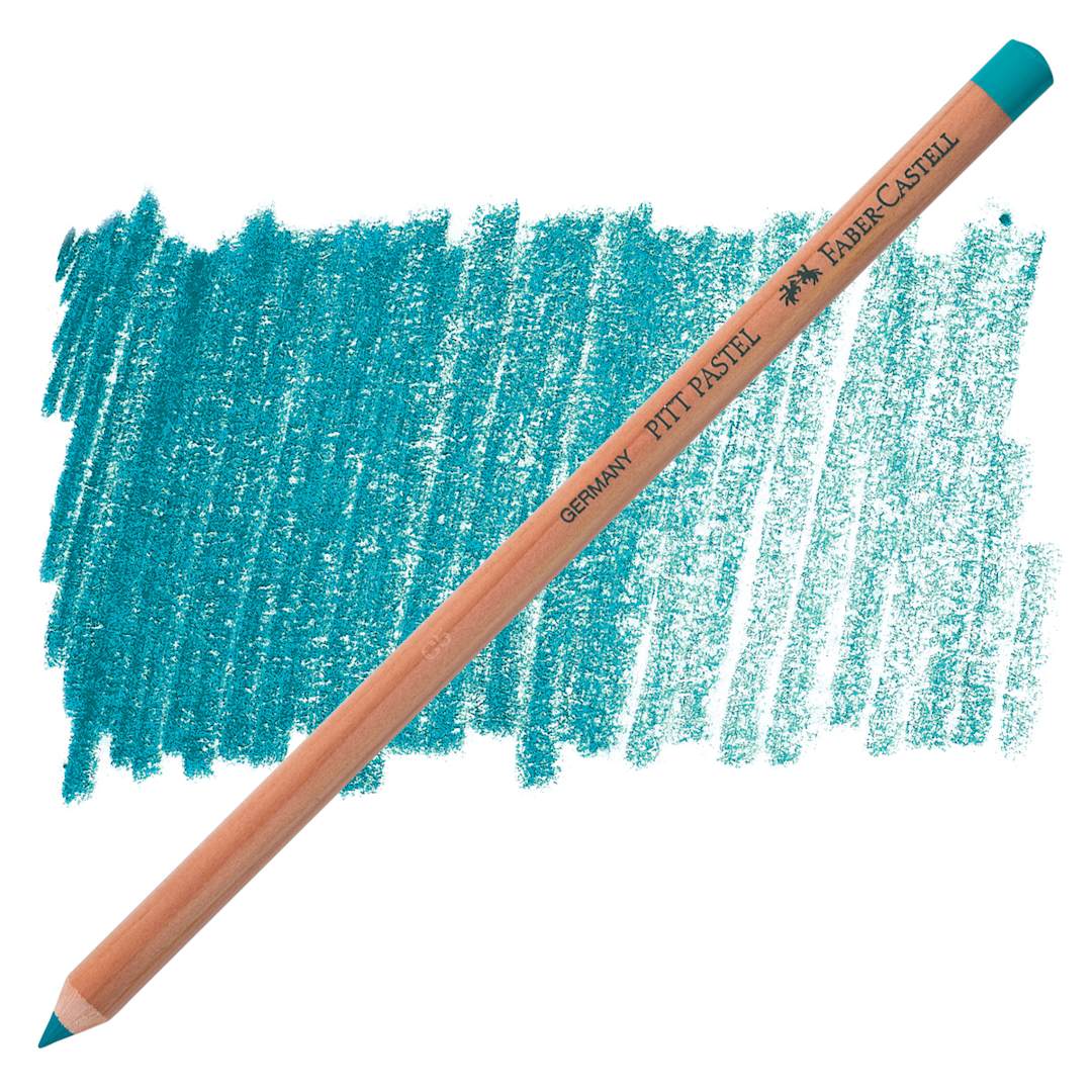 Open in modal - Faber-Castell Pitt Pastel Pencil - Cobalt Green pencil and swatch