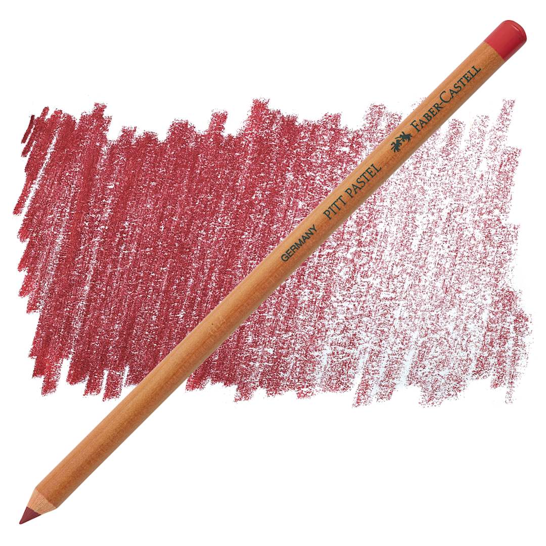 Open in modal - Faber-Castell Pitt Pastel Pencil - Dark Red pencil and swatch
