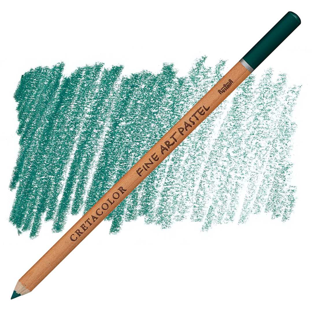 Open in modal - Cretacolor Fine Art Pastel Pencil - Dark Earth Green pencil and swatch