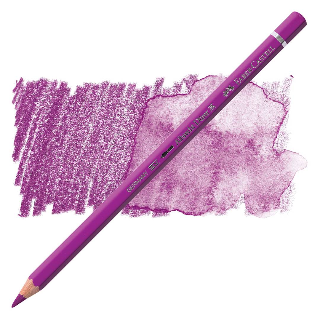 Open in modal - Faber-Castell Albrecht Durer Watercolor Pencil - Crimson pencil and swatch