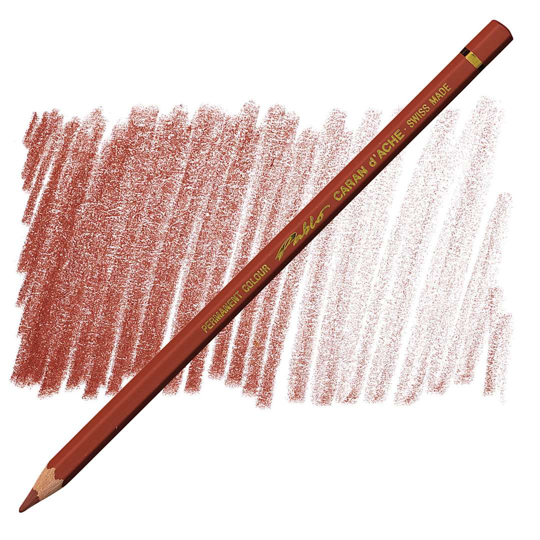 Open in modal - Caran d'Ache Pablo Colored Pencil - Mahagony pencil and swatch