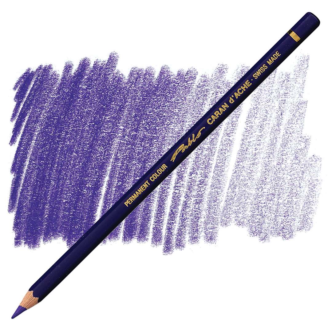 Open in modal - Caran d'Ache Pablo Colored Pencil - Violet pencil and swatch