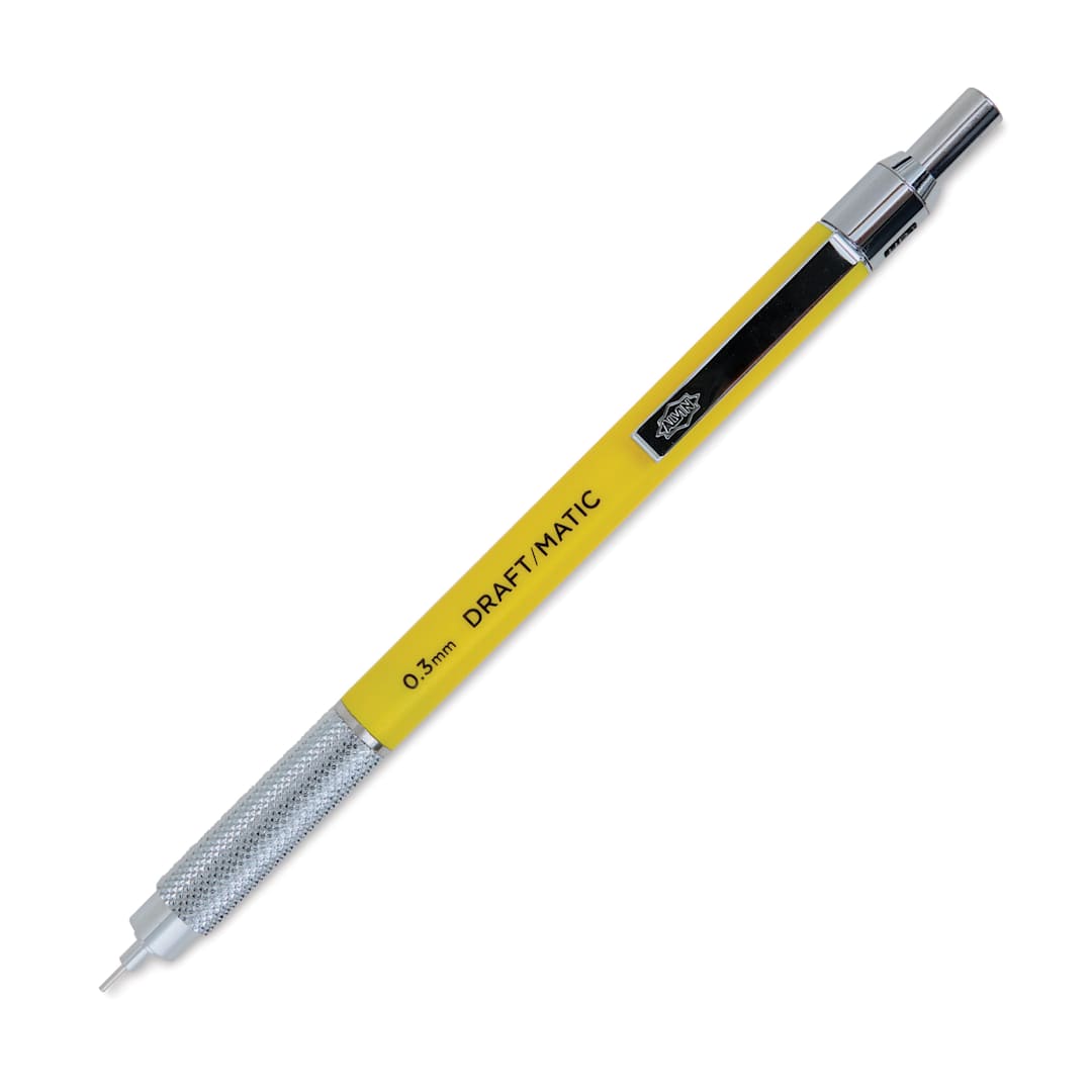 Open in modal - Alvin Draft/Matic Drafting Pencil - 0.3 mm Tip, Yellow front