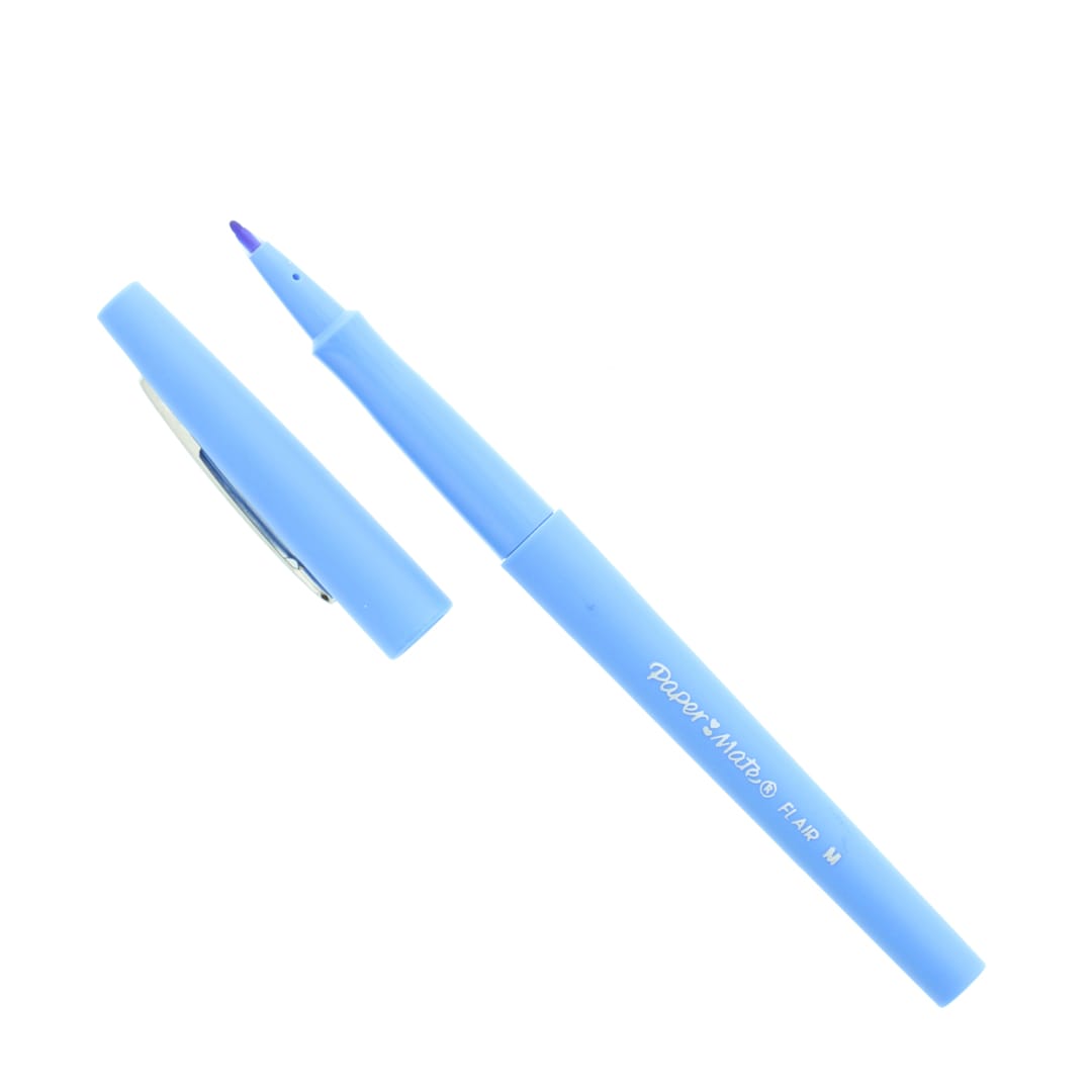 Open in modal - Paper Mate Flair Guard Pen - Blueberry Bubblegum, Medium Tip
