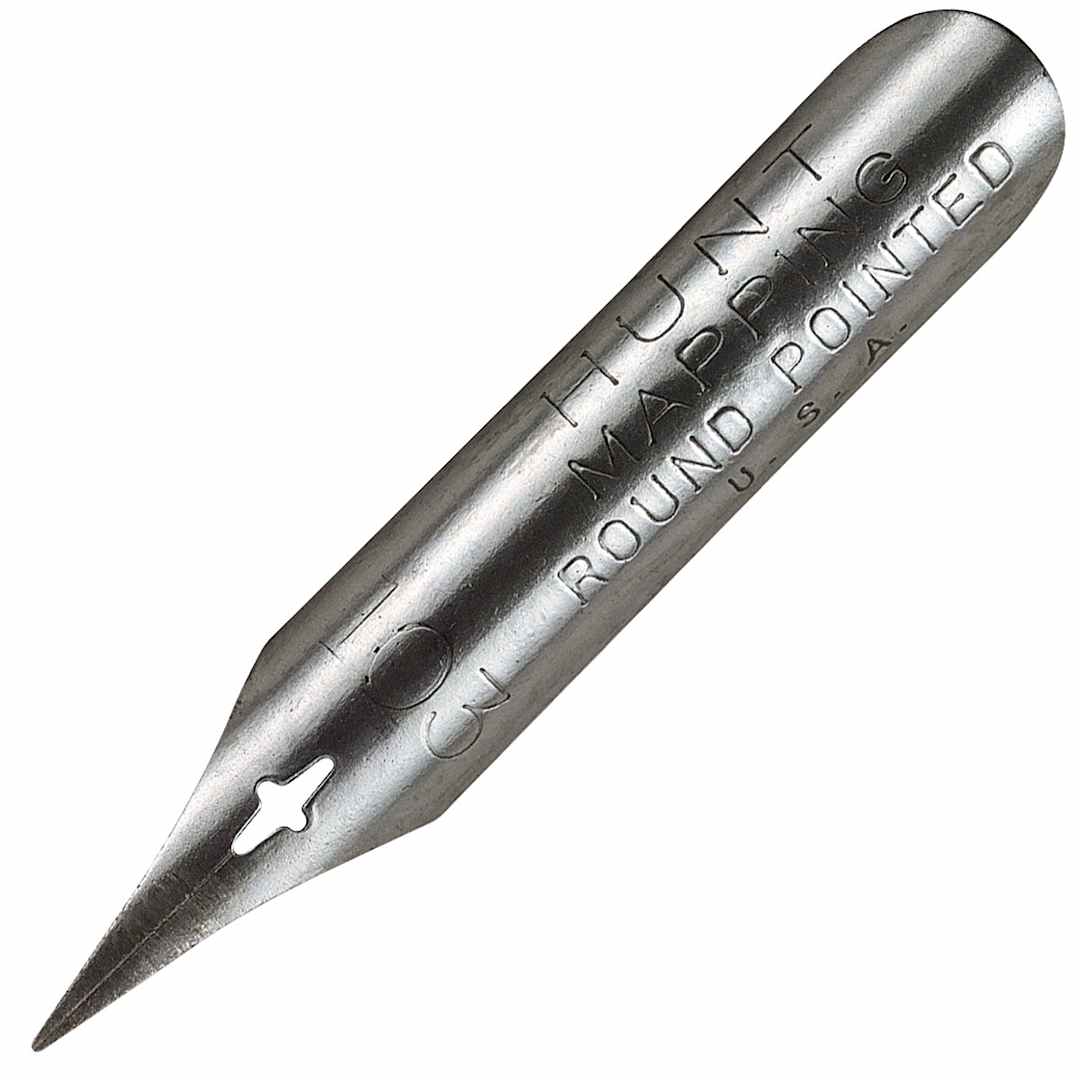 Open in modal - Speedball Hunt Fine Point Pen Nib - #103 Mapping Round Pointed, single nib