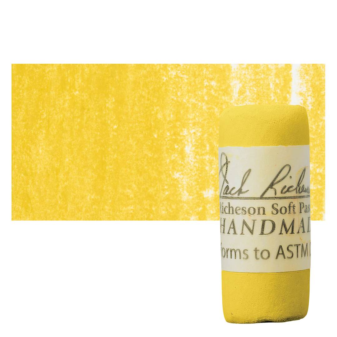 Open in modal - Richeson Soft Handrolled Pastel - Earth Yellow EY9, pastel and swatch