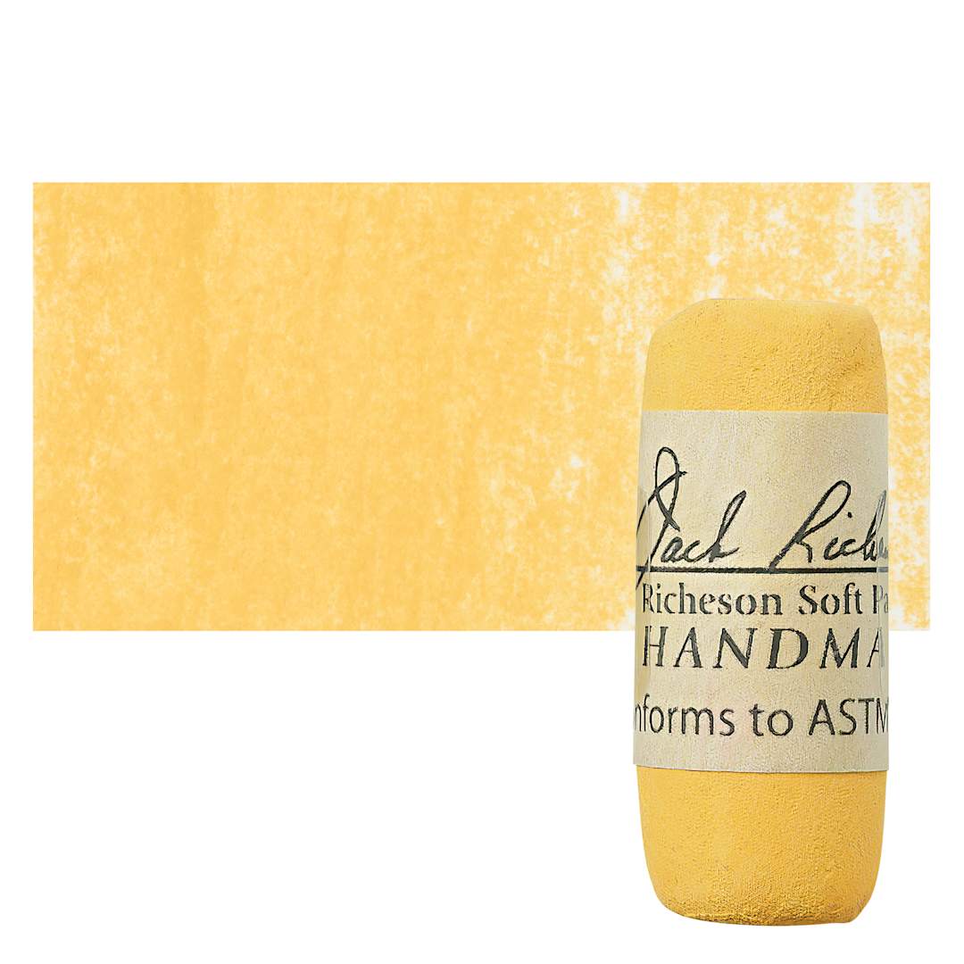 Open in modal - Richeson Soft Handrolled Pastel - Earth Yellow EY17, pastel and swatch