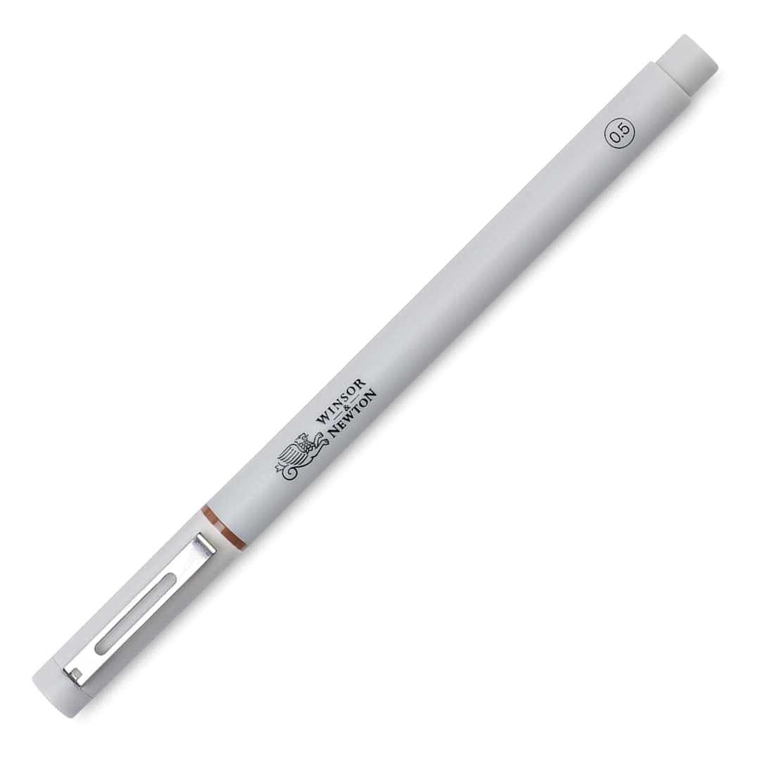 Open in modal - Winsor & Newton Fineliner - Sepia, 0.5 mm, cap on
