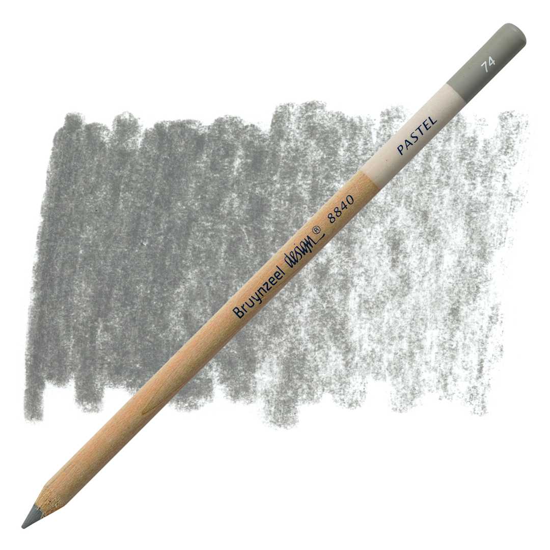 Open in modal - Bruynzeel Design Pastel Pencil - Dark Grey 74 pastel pencil and swatch