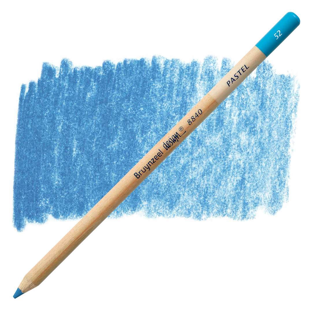 Open in modal - Bruynzeel Design Pastel Pencil - Turquoise Blue 52 pastel pencil and swatch