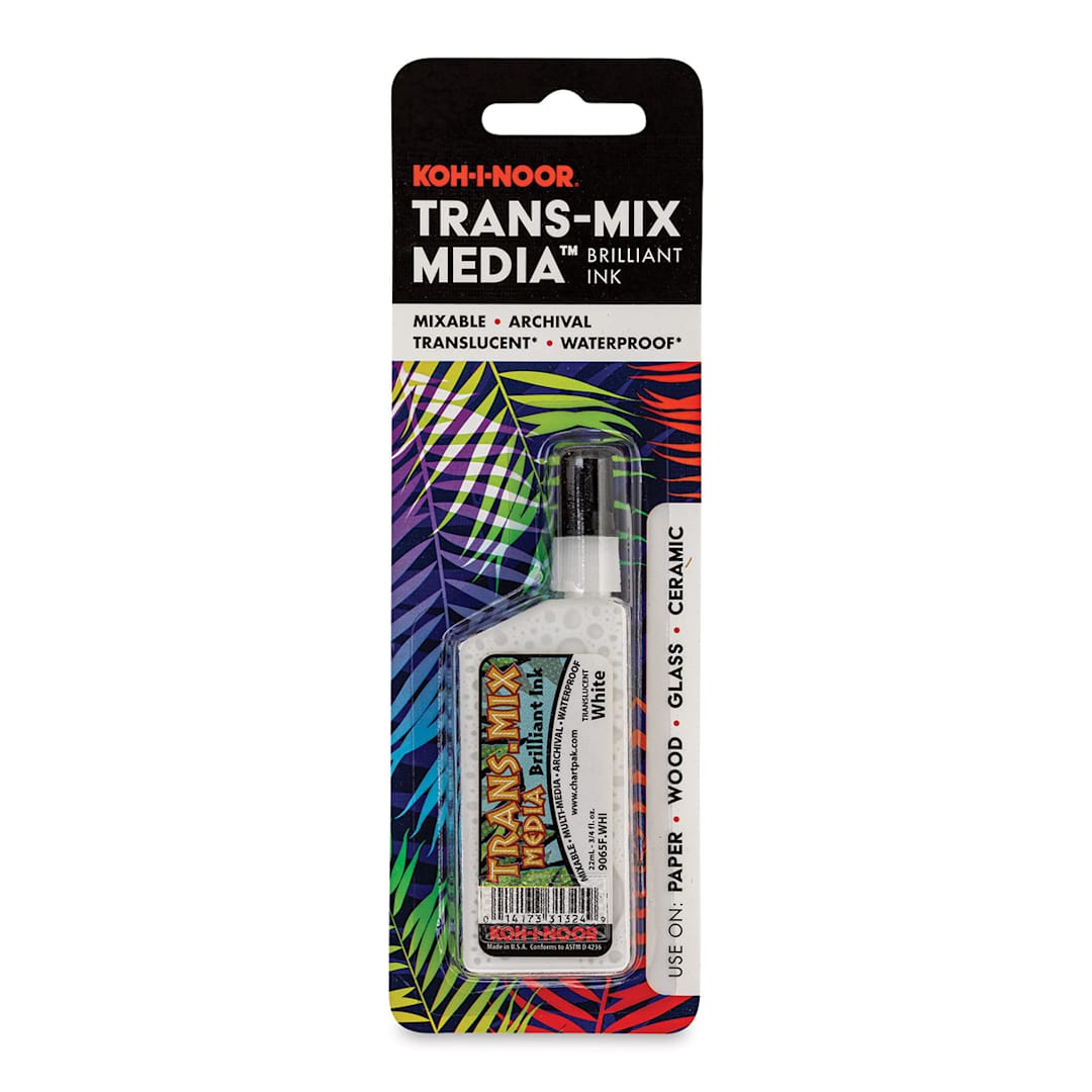 Open in modal - Koh-I-Noor Trans-Mix Media Brilliant Ink - 3/4 oz, White