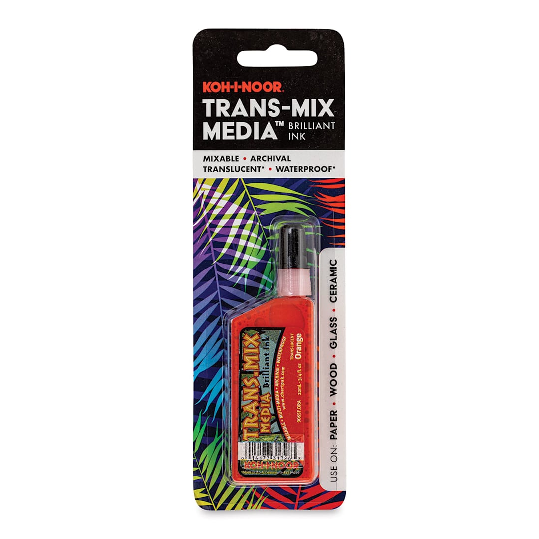 Open in modal - Koh-I-Noor Trans-Mix Media Brilliant Ink - 3/4 oz, Orange