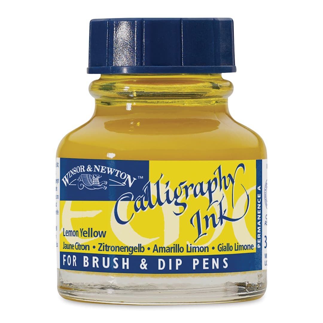Open in modal - Winsor & Newton Calligraphy Ink - 30 ml, Lemon Yellow