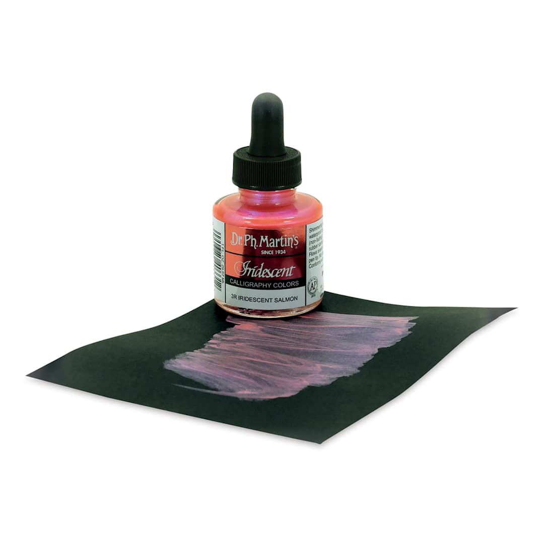 Open in modal - Dr. Ph. Martin's Iridescent Calligraphy Ink - Salmon, 1 oz