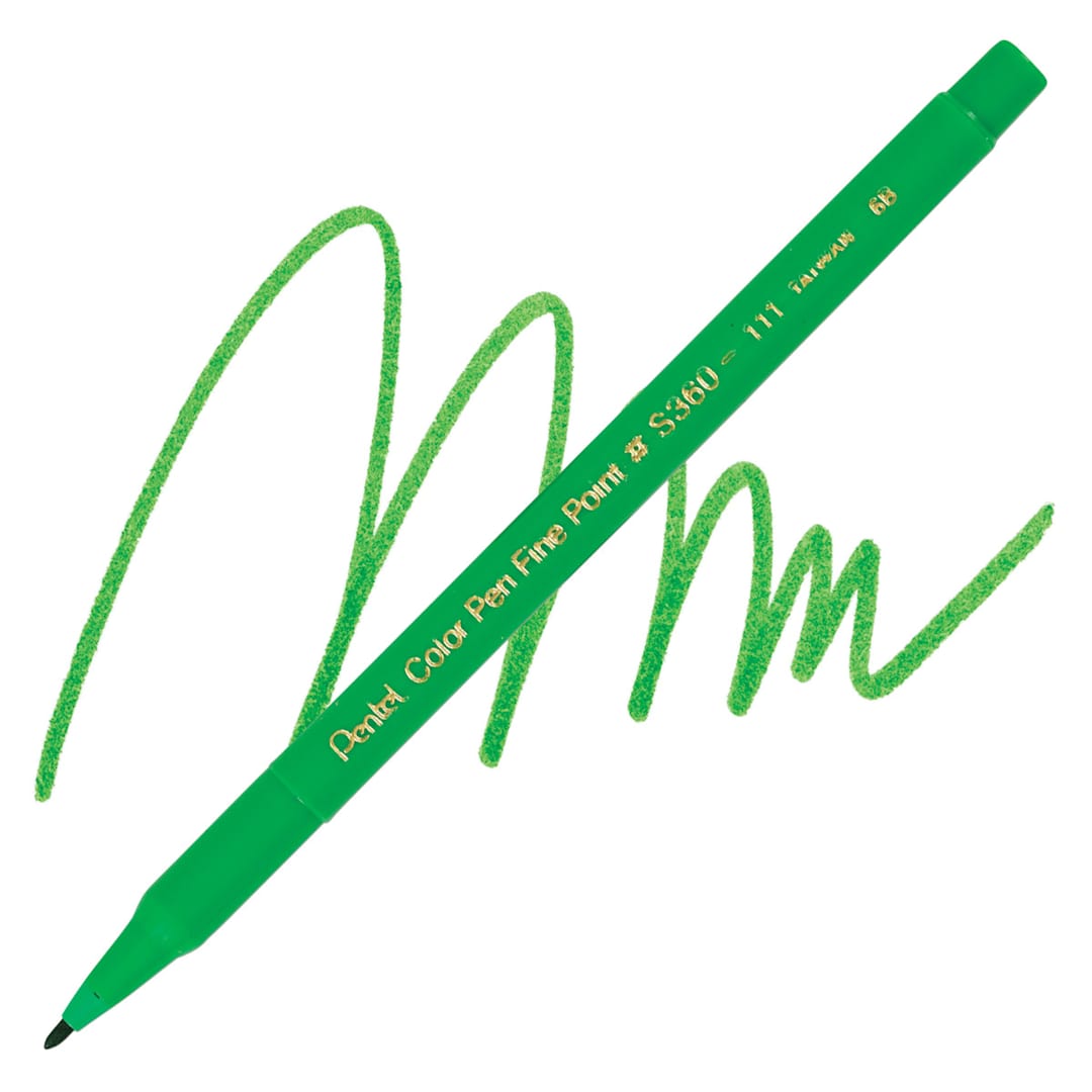Open in modal - Pentel Color Pen - Light Green pen and swatch