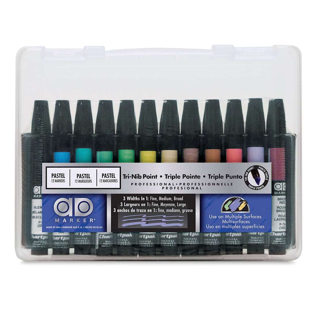 Open in modal - Chartpak Ad Markers-Pastel Set of 25  Outside of Package