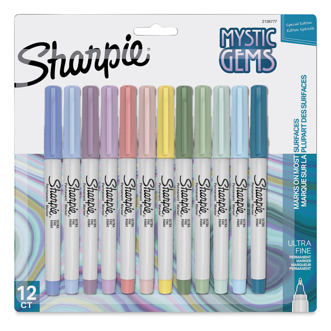 Open in modal - Sharpie Ultra-Fine Point Markers - Mystic Gem Colors, Set of 12