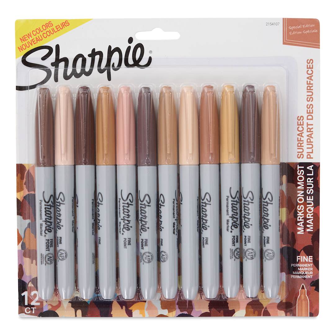 Open in modal - Sharpie Fine Point Permanent Markers - Portrait Colors, Set of 12